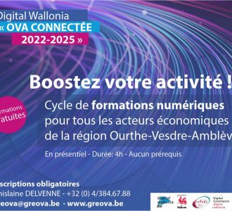 Digital Wallonia « OVA connectée 2022-2025 » – Cycle de formations du GREOVA